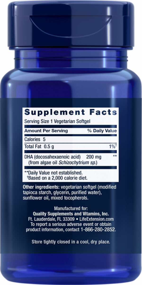 LE VEGETARIAN DHA 200MG 30 SOFTGELS - Image 2