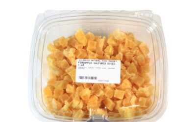 PINEAPPLE DICES SULPHURED 1 LB