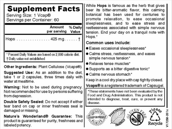 NATURES WONDERLAND HOPS  60 VCAPS - Image 2