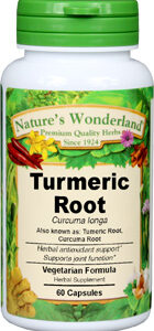 NATURES WONDERLAND ORGANIC TURMERIC ROOT   60 VCAPS