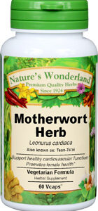 NATURES WONDERLAND MOTHERWORT HERB  60 VCAPS