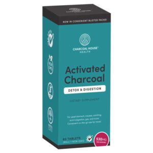 CH CHEWABLE CHARCOAL TABS BLISTER CARDS 60 TAB