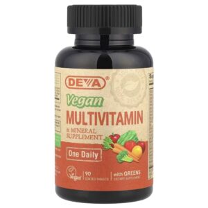 DEVA VEGAN MULTIVITAMIN & MINERAL SUPPLEMENT 90 COATED TABLETS