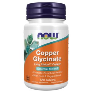 NOW COPPER GLYCINATE 3MG 120 TABS