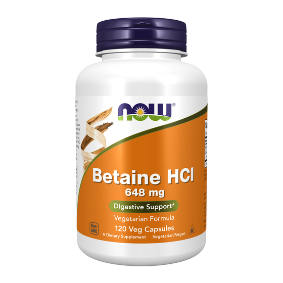 NOW Betaine HCL 648 mg 120 Caps
