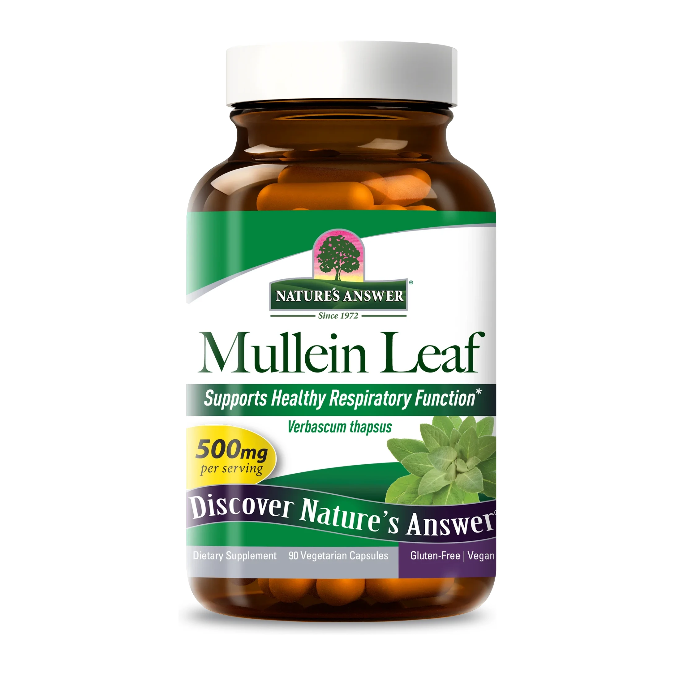 Nature's Answer Herb Mullein Leaf 500 mg 90 Vcaps
