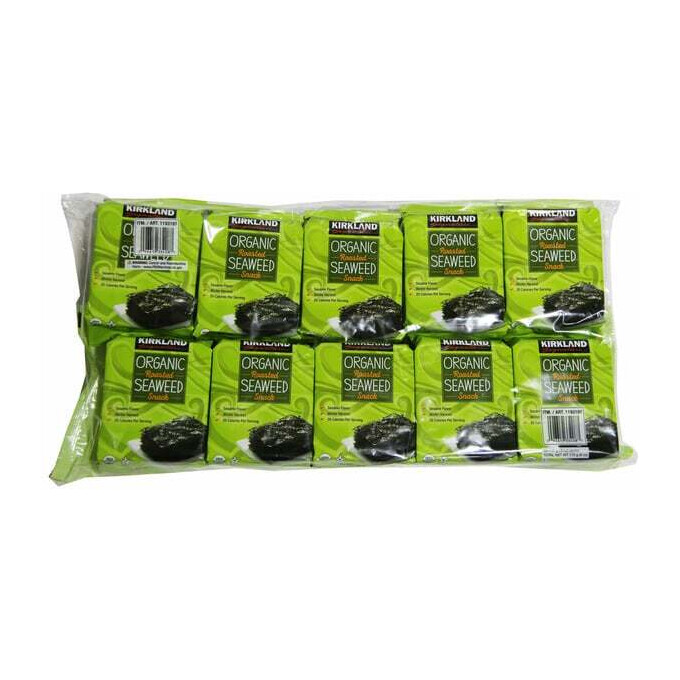 Kirkland Signature Roasted Seaweed Organic 0.6 oz 10 pk