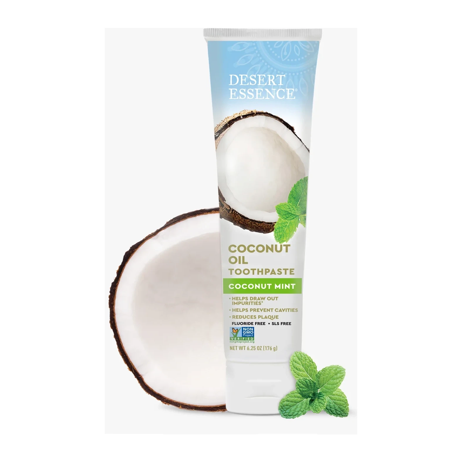 Desert Essence Coconut Oil Toothpaste Coconut Mint 6.25 oz