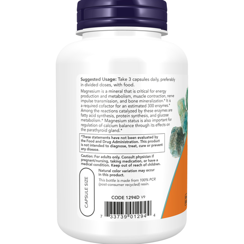 NOW Magnesium Citrate Caps 120 Vcaps - Image 2