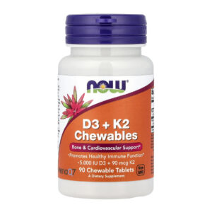 NOW D3 5000 IU + K2 90 Chewable Tablets