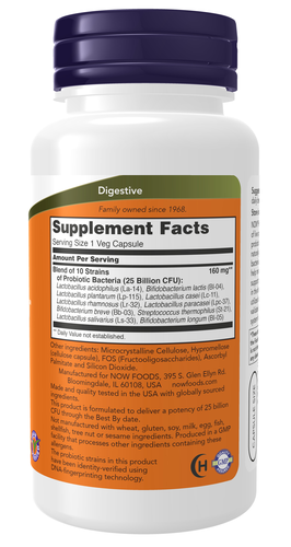 NOW Probiotic-10, 25 Billion 100 Vcaps - Image 2