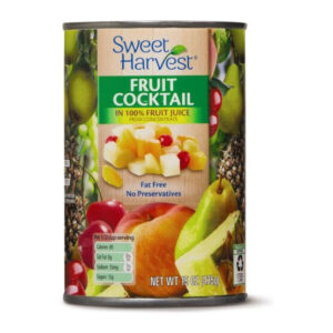 Sweet Harvest Fruit Cocktail 100% Fruit Juice 15 oz