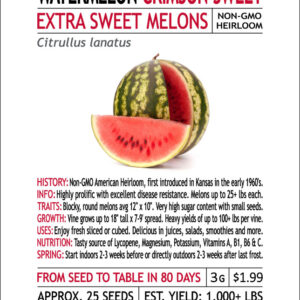 WSC Watermelon Cs Seeds Non GMO 3 G