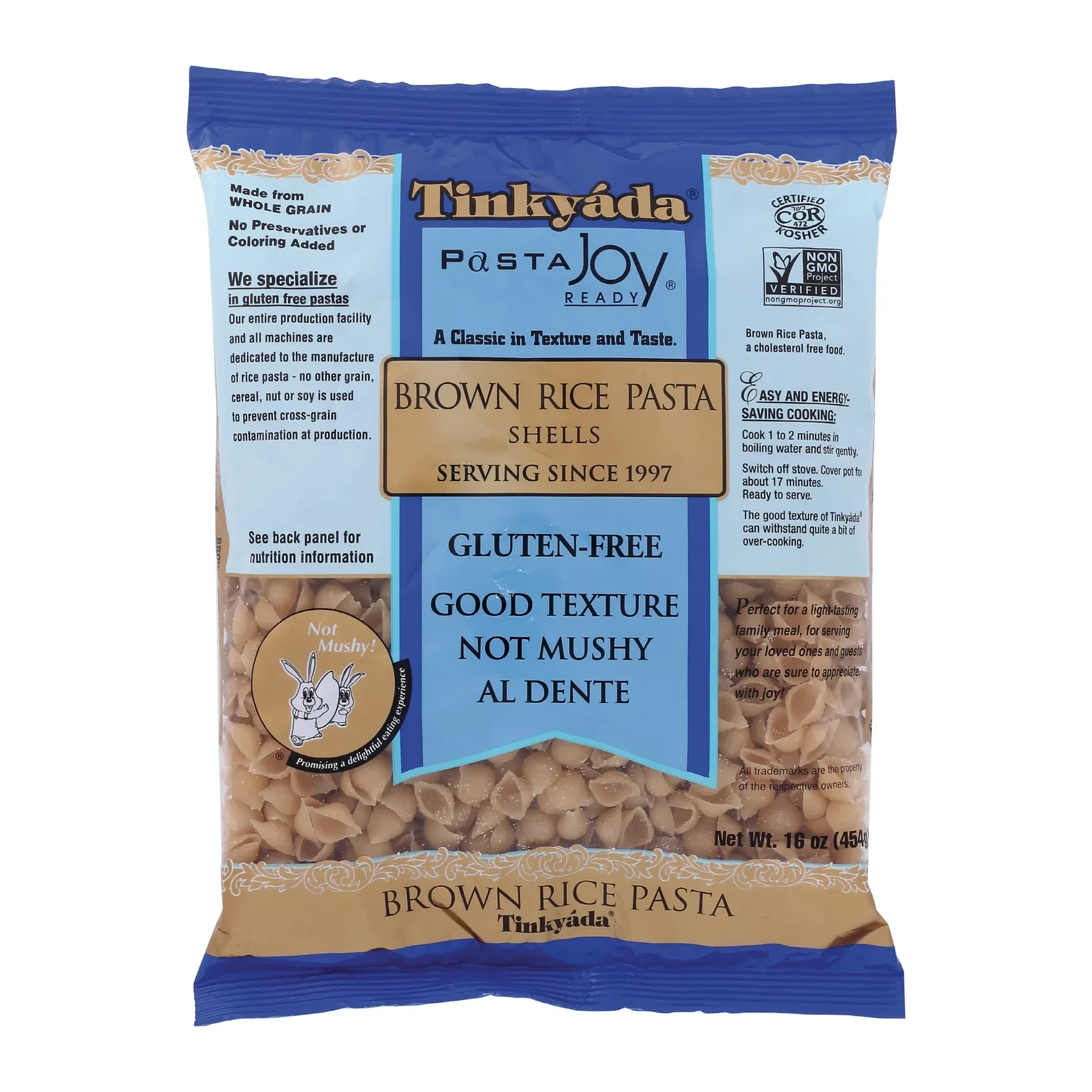 Tinkyada Brown Rice Shells Pasta 16 oz