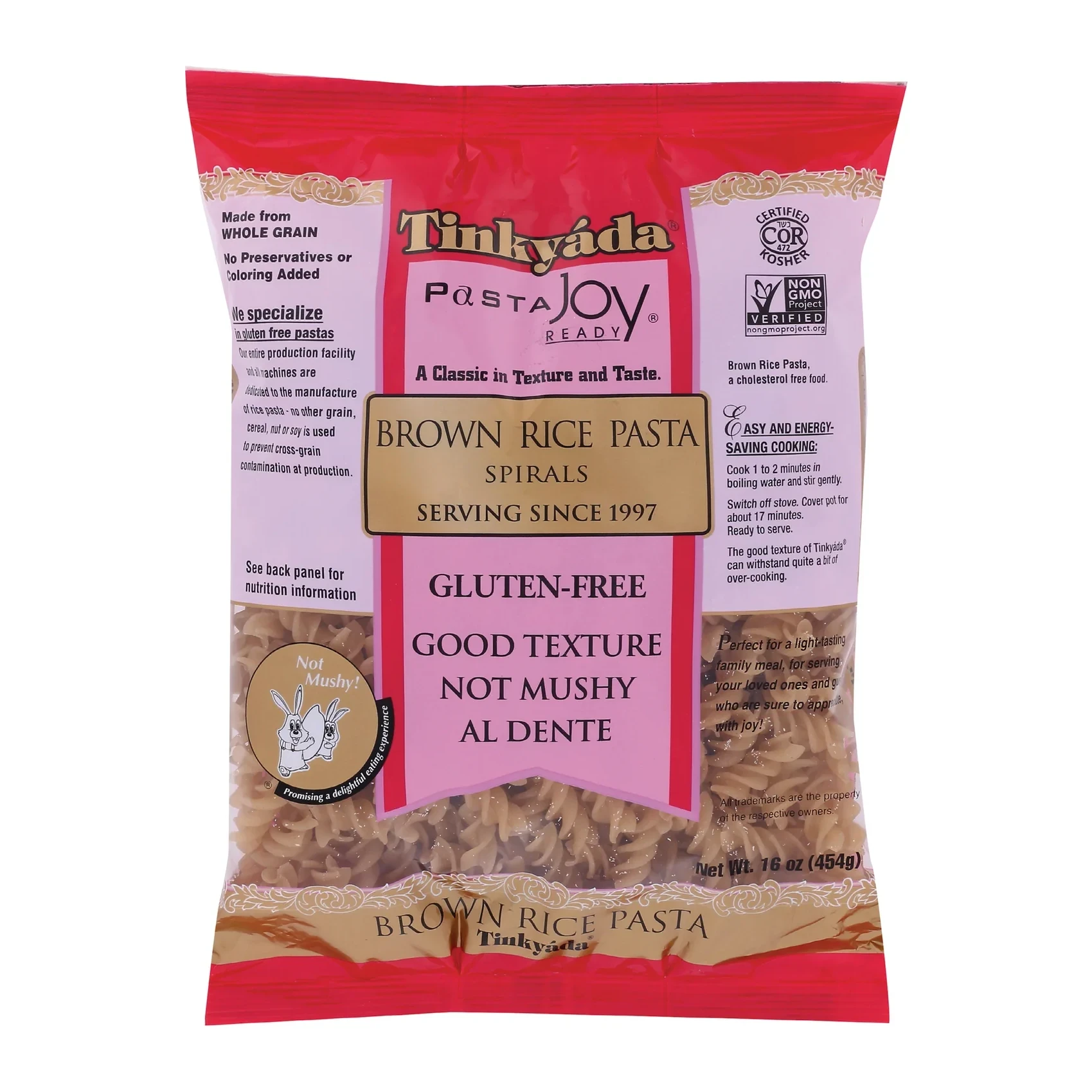 Tinkyada Brown Rice Spirals Pasta 16 oz