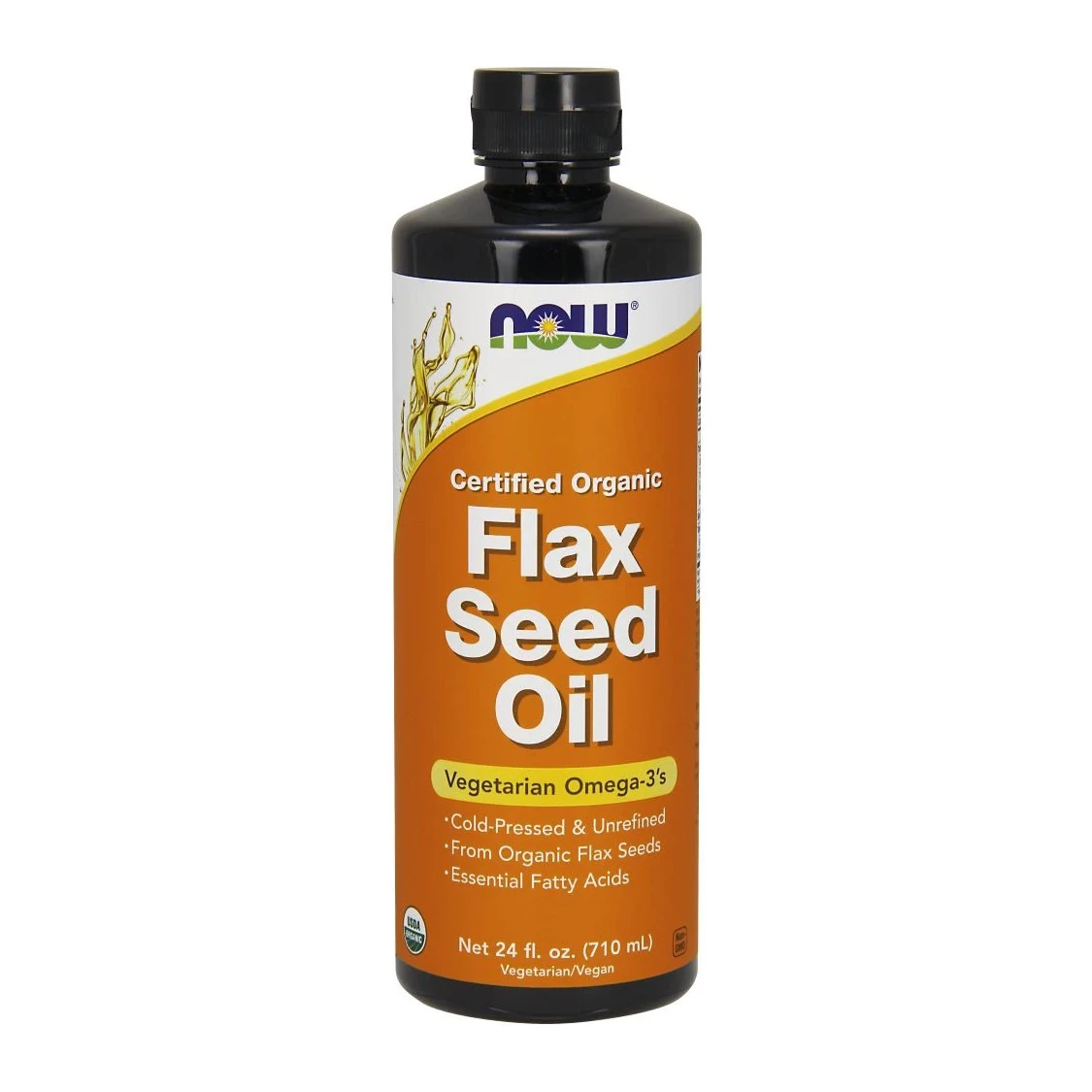 NOW Foods Flax Seed Oil, Organic 24 oz