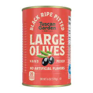 Tuscan Garden Large Black Pitted Olives 6 oz
