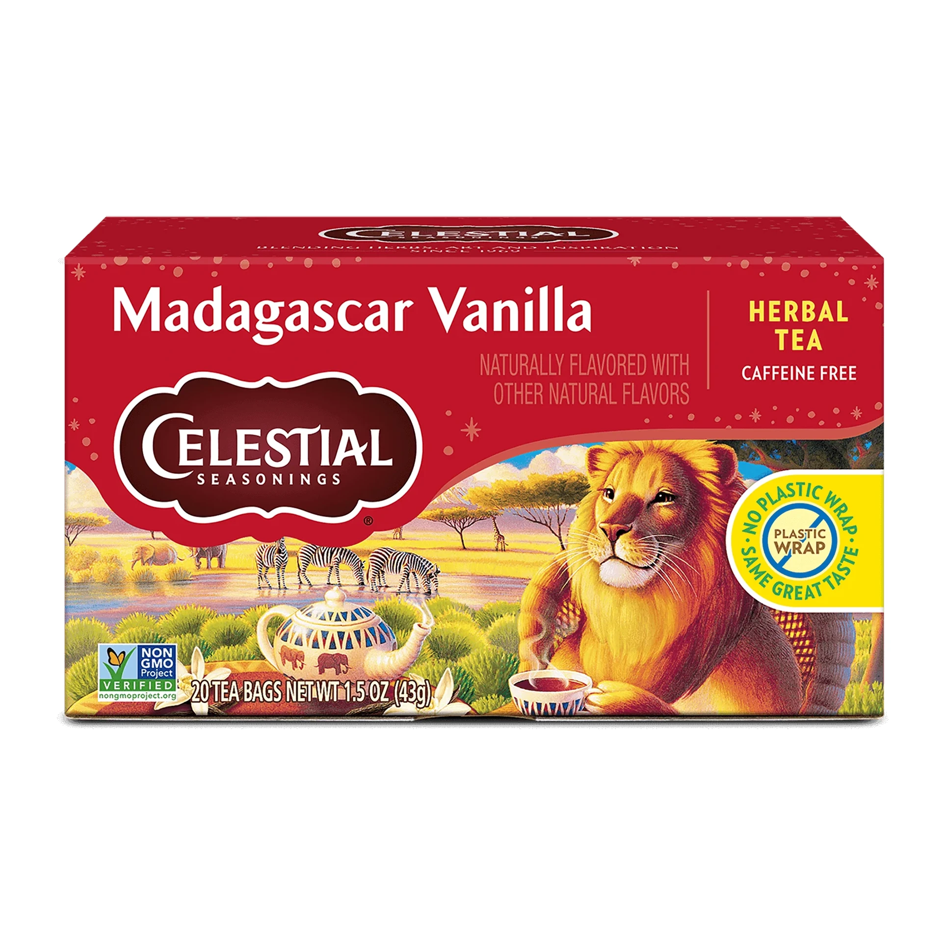 Celestial Seasonings Red Tea Madagascar Vanilla 20 Bags
