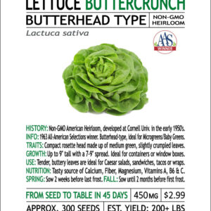 WSC Lettuce Bc Seed Organic 450 mg