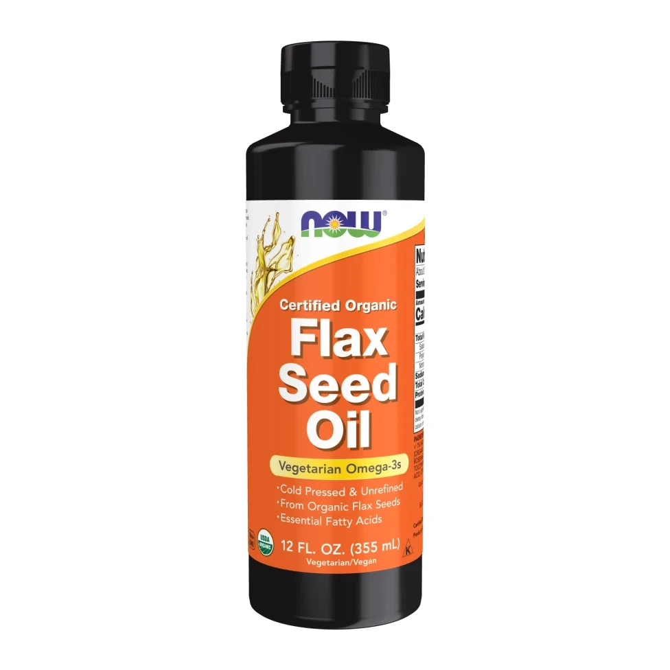 NOW Flax Seed Oil Organic 12 oz