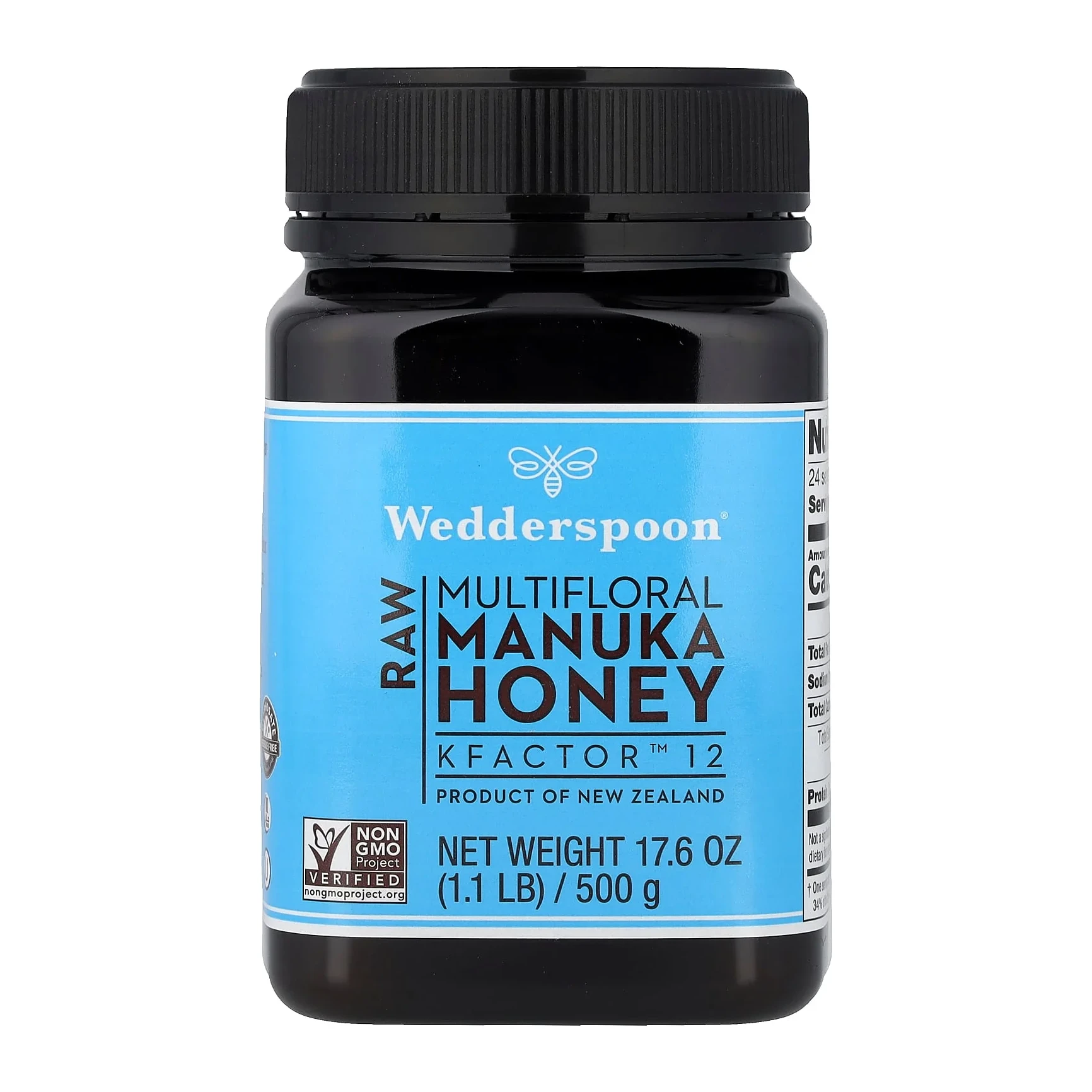 Wedderspoon 100% Raw Manuka Honey KFactor 12 17.6 oz