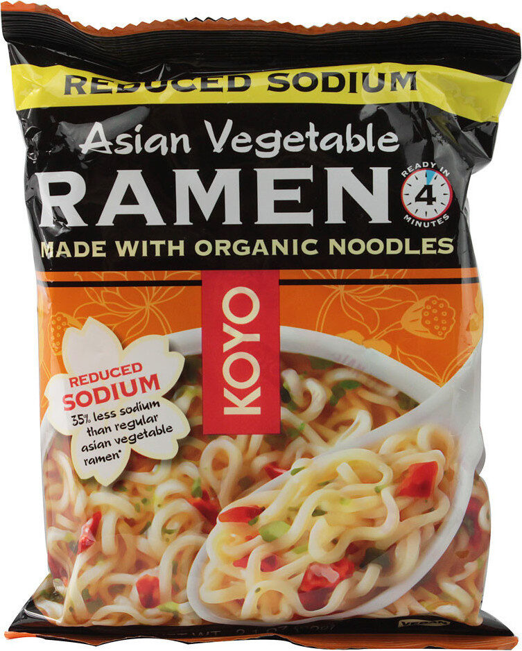 Koyo Reduced Sodium Asian Vegetable Ramen Soup 2.1 oz