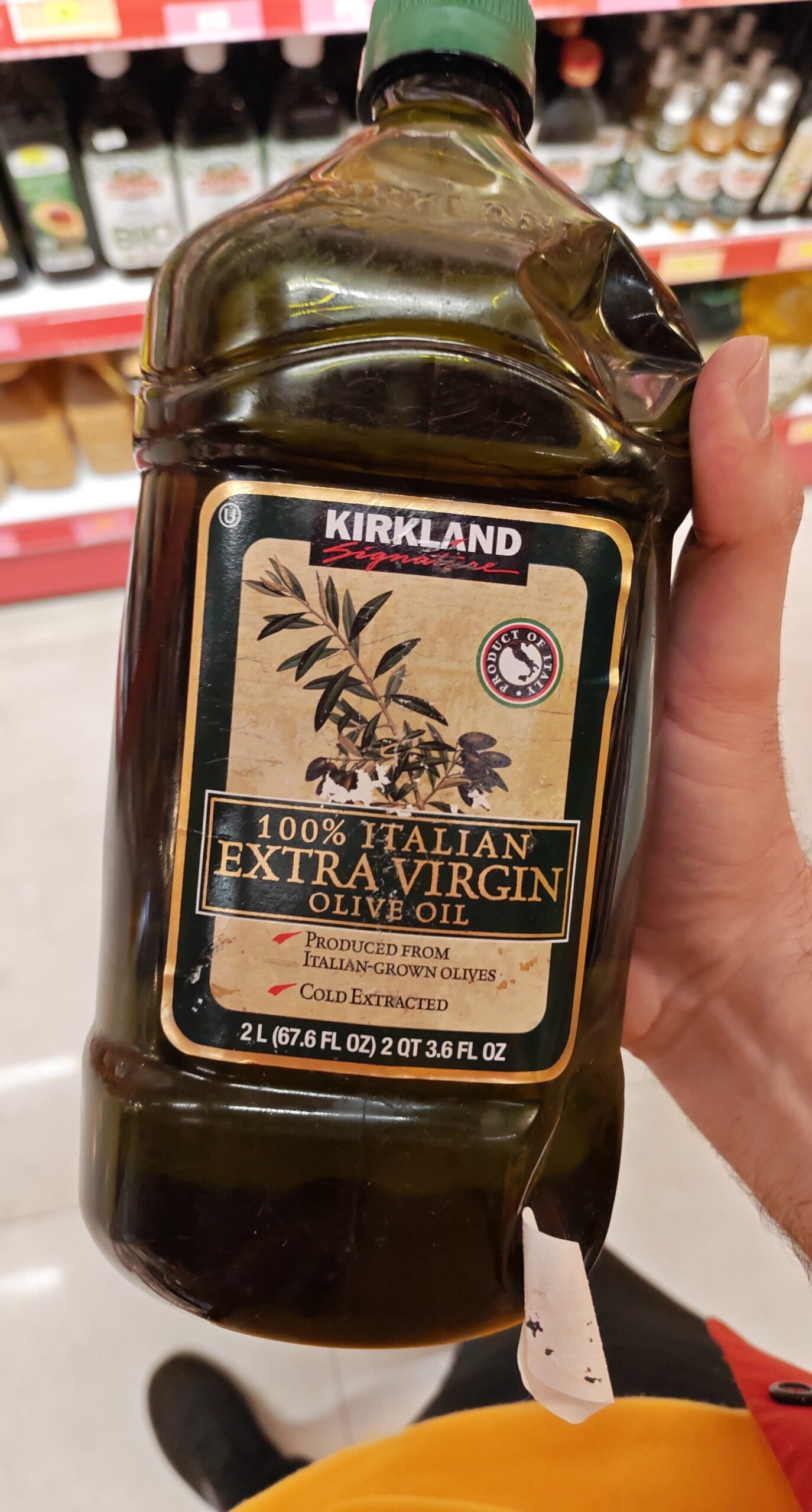 Kirkland Signature Extra Virgin Olive Oil 2 L 100% Italian