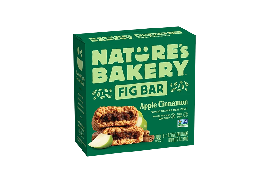 Nature's Bakery Fig Bar Whole Wheat Apple Cinnamon 6/2 oz