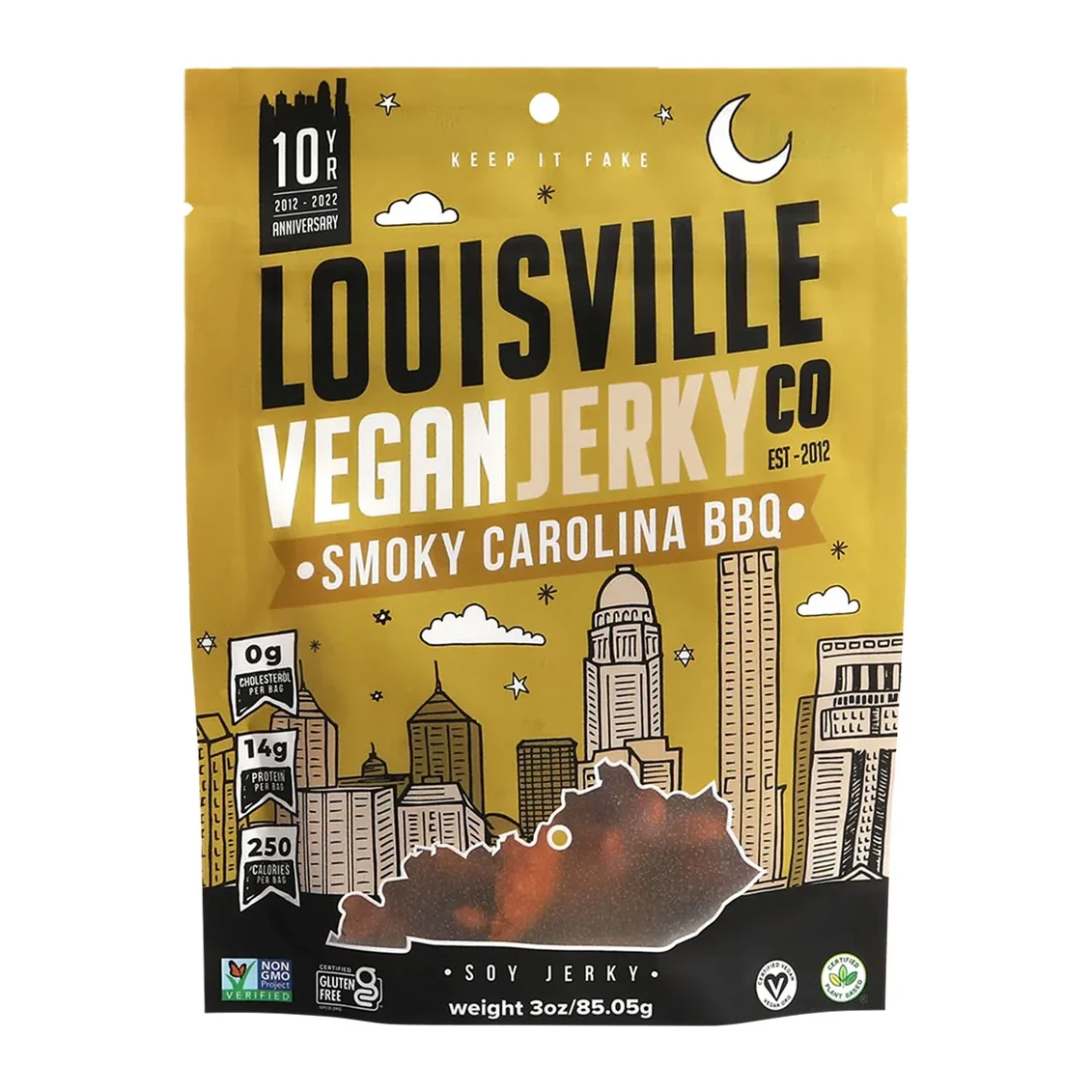 Louisville Vegan Jerky Carolina BBQ 3 oz