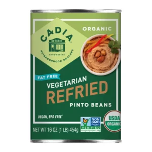 Cadia Organic Refried Beans, Fat Free 16 oz