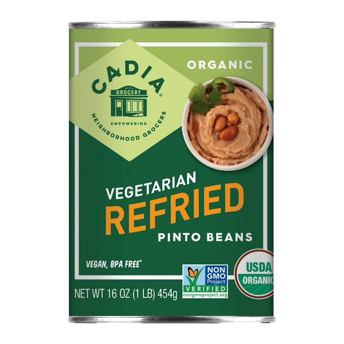 Cadia Organic Refried Beans 16 oz