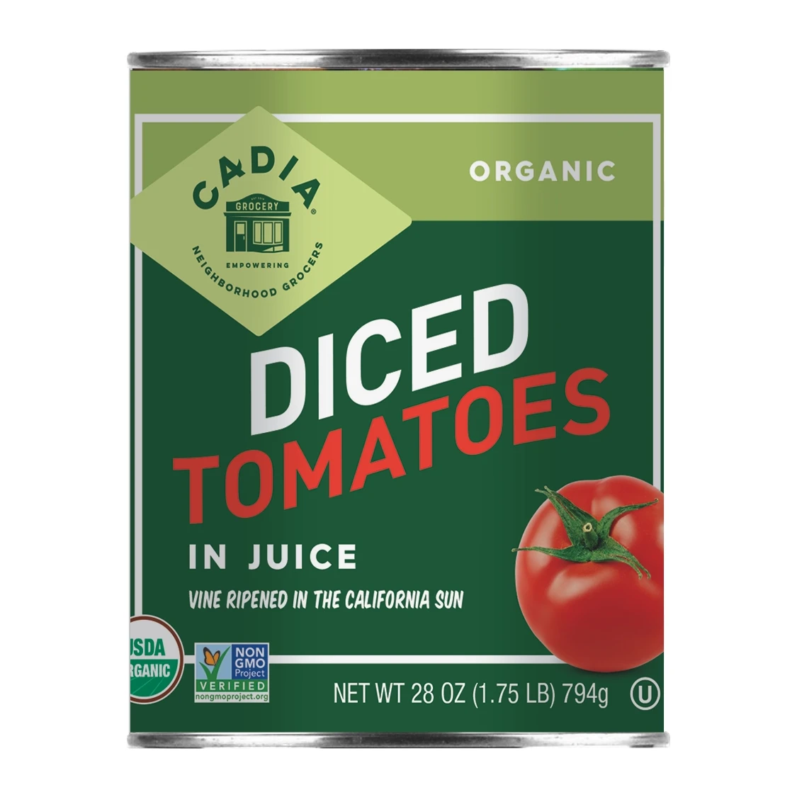 Cadia Organic Diced Tomatoes 28 oz