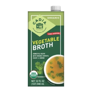 Cadia Organic Vegetable Broth, Low Sodium 32 oz