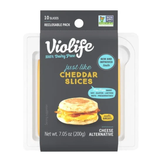 Violife Cheese Slice Cheddar 7.05 oz