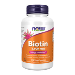 NOW Biotin 5000 mcg 120 Vcaps