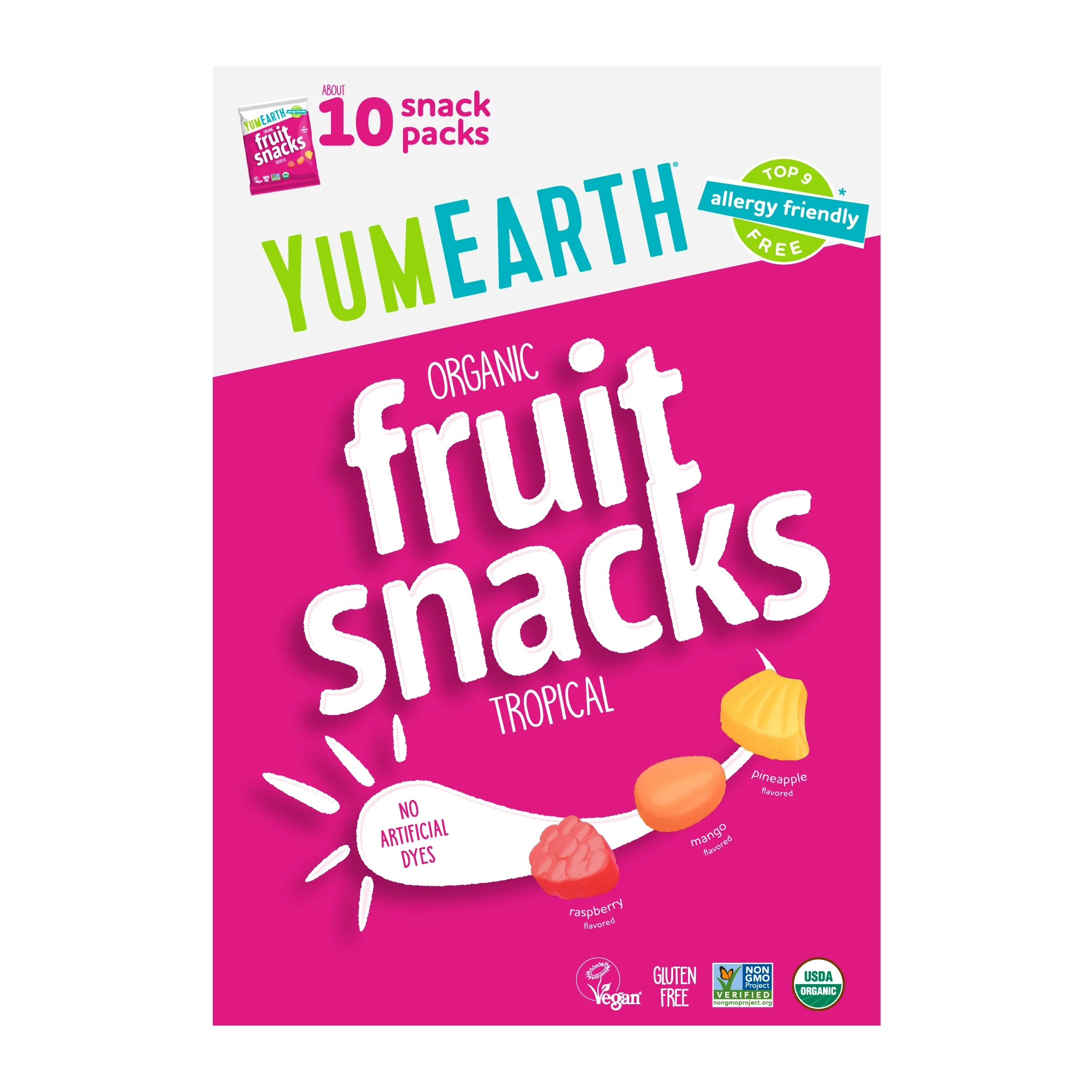 YumEarth Organic Tropical Fruit Snacks 7 oz