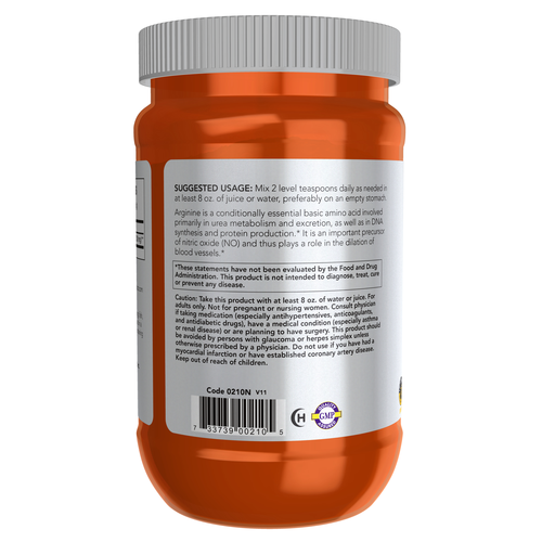 NOW Sports L-Arginine Powder 1 lb 6,000 mg - Image 2