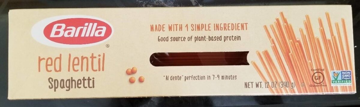 Barilla Pasta Red Lentil Spaghetti 12 oz