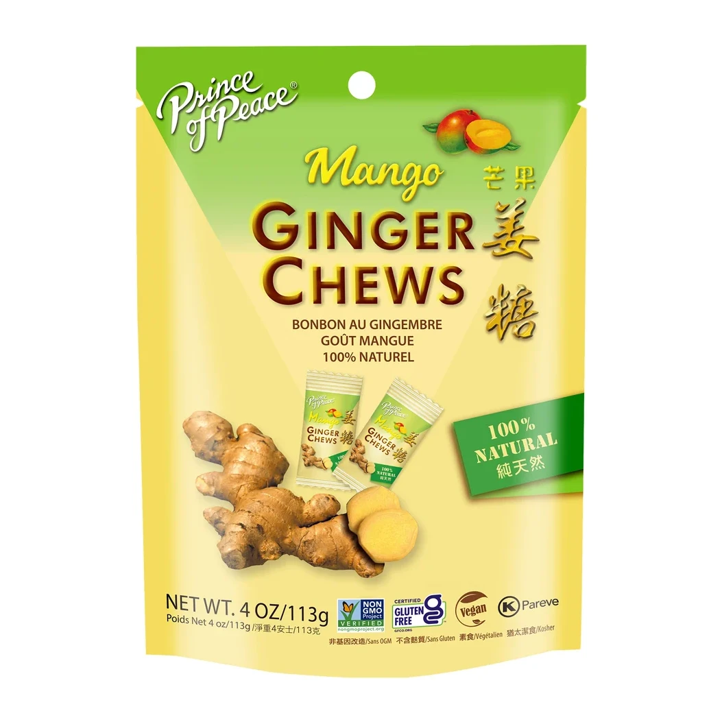Prince of Peace Chew Mango Ginger 4 oz