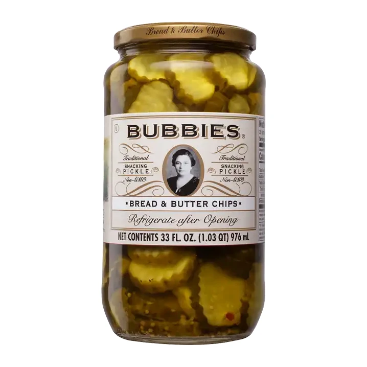 Bubbie's Pickle Chips Bread & Butter Kosher 16 oz