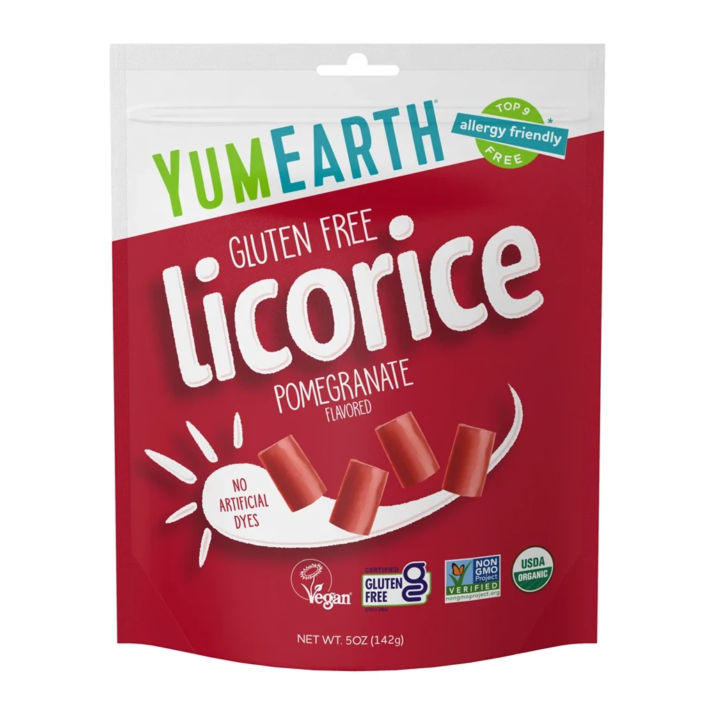 YumEarth Organic Gluten Free Pomegranate Licorice 5 oz