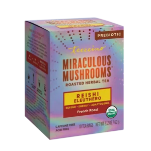 Teeccino Reishi Eleuthero Mushroom Herbal Tea 10 Bags