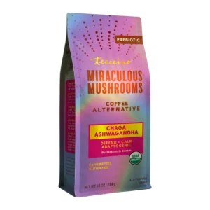 Teeccino Chaga Ashwagandha Mushroom Herbal Coffee 10 oz