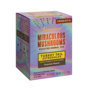 Teeccino Turkey Tail Astragalus Mushroom Herbal Tea 10 Bags