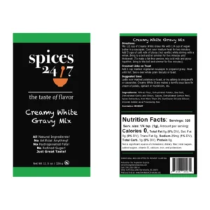 Spices 24/7 Creamy White Gravy 10.5 oz
