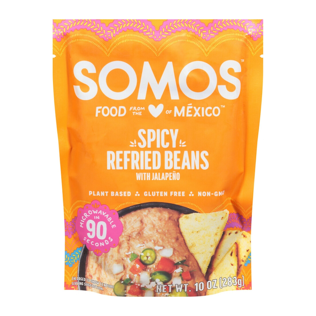 Somos Beans Refried Spicy 10 oz