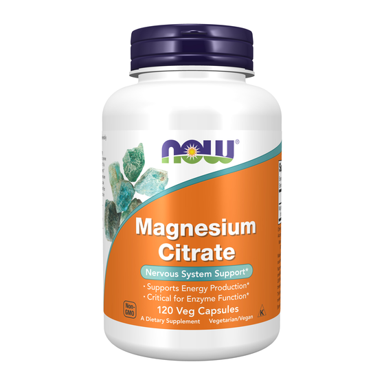 NOW Magnesium Citrate Caps 120 Vcaps