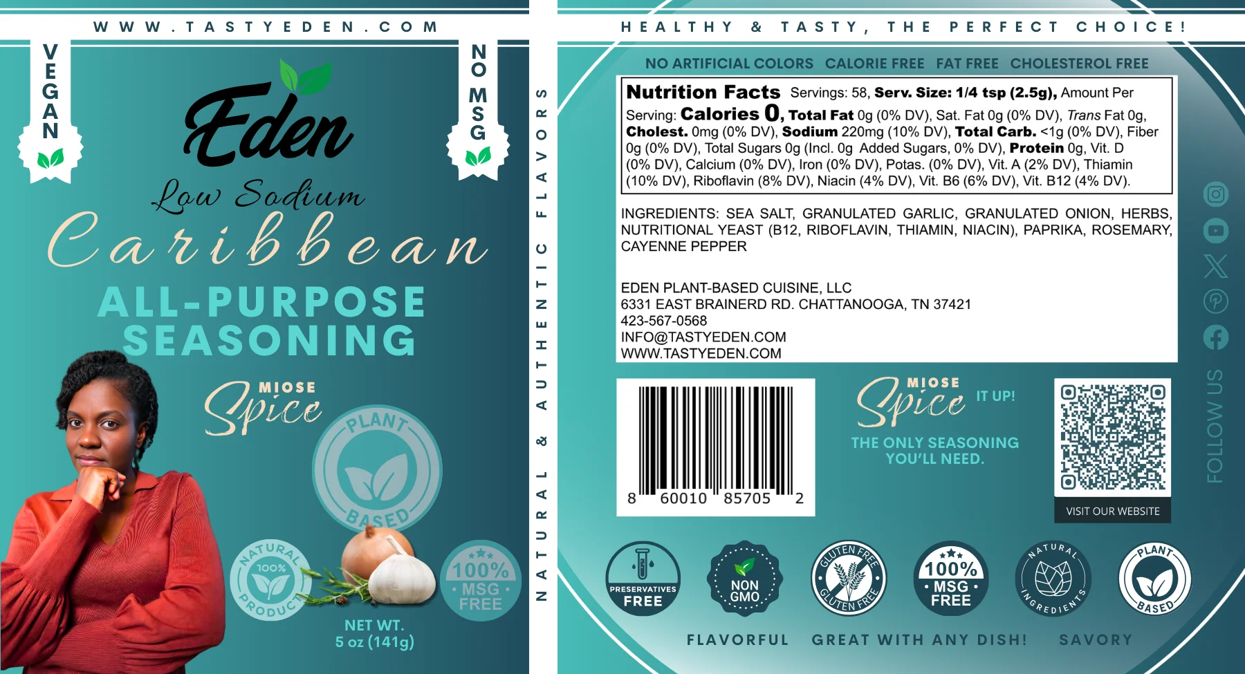 Eden Low Sod All Purpose Seasoning 5 oz