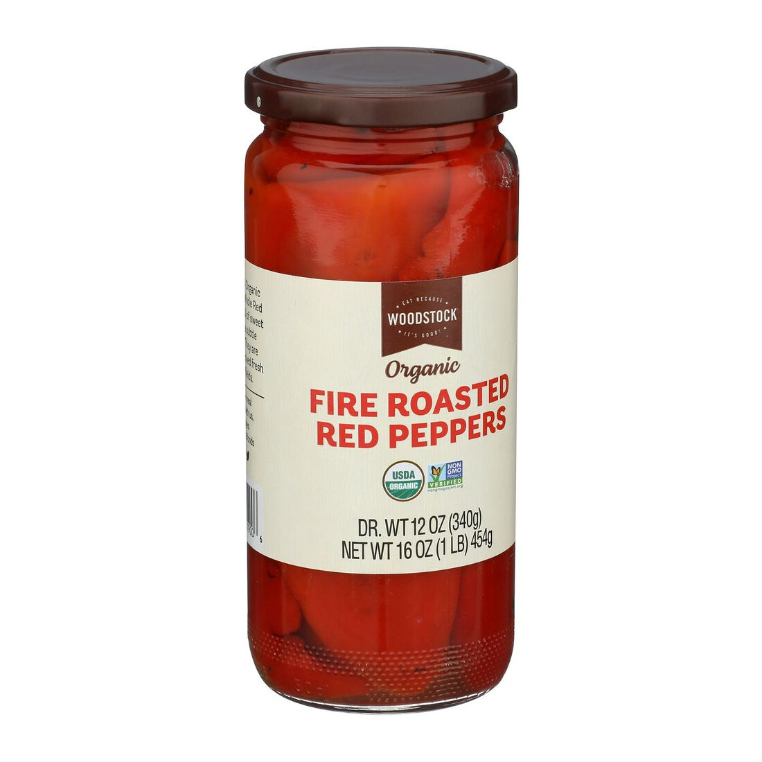 Woodstock Pepper Roasted Red Organic 16 oz