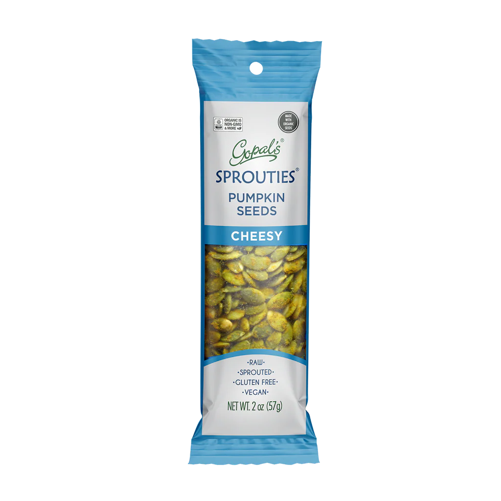 Gopal's Sprouties Pumpkin Seeds Cheesy Organic 2 oz